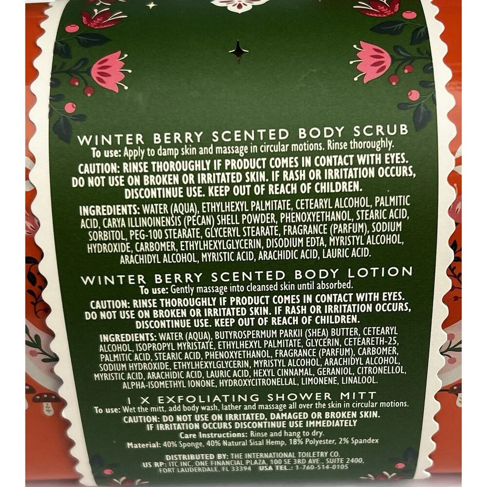 World Market Special Delivery Winter Berry Body Care Gift Set Mailbox Tin
